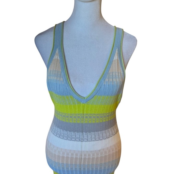Daily Practice x Anthropologie - Tuvalu Stripe Rib Knit Racerback Dress Sz XS - Picture 4 of 10